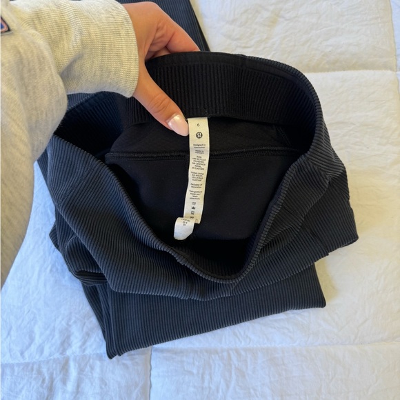 Lululemon Brushed Softstreme Ribbed Zip Flare Pant - Picture 3 of 7